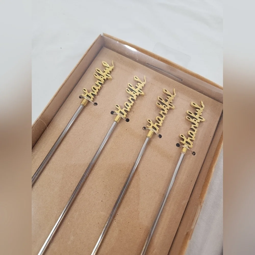 Gold and Silver Cocktail Stirrer 4 Count Set (Price Is Per Set)